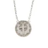 Parure en Argent médaille gravée d'une croix