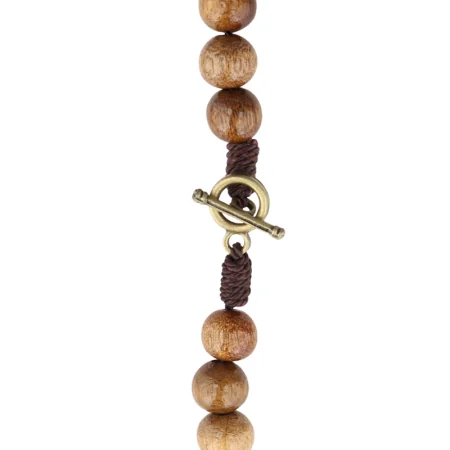 Rosario di San Michele in legno con croce spada di San Michele