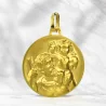 Médaille en Or 9 carats de Saint-Christophe 18 mm 3,38g