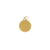 Medaglia in oro 18 carati della Vergine con Bambino 15 mm con incisione personalizzata