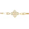 Bracciale placcato oro con croce di zirconi