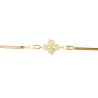 Bracciale placcato oro con croce di zirconi