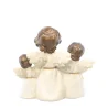 16cm resin statue of 3 decorated angels