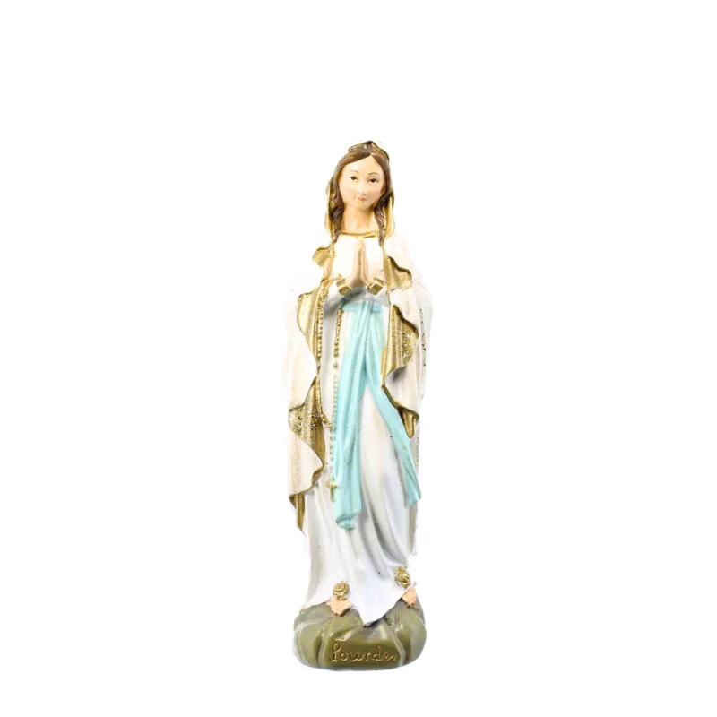 Glitter statue of Our Lady of Lourdes 18cm
