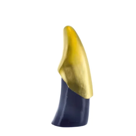 Statua della Madonna di Lourdes di 25 cm in resina e legno dorato