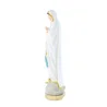 Statue Notre Dame de Lourdes en résine colorée avec paillettes dorées 30cm
