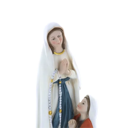 Statue de l'Apparition de Lourdes en résine patinée 20cm