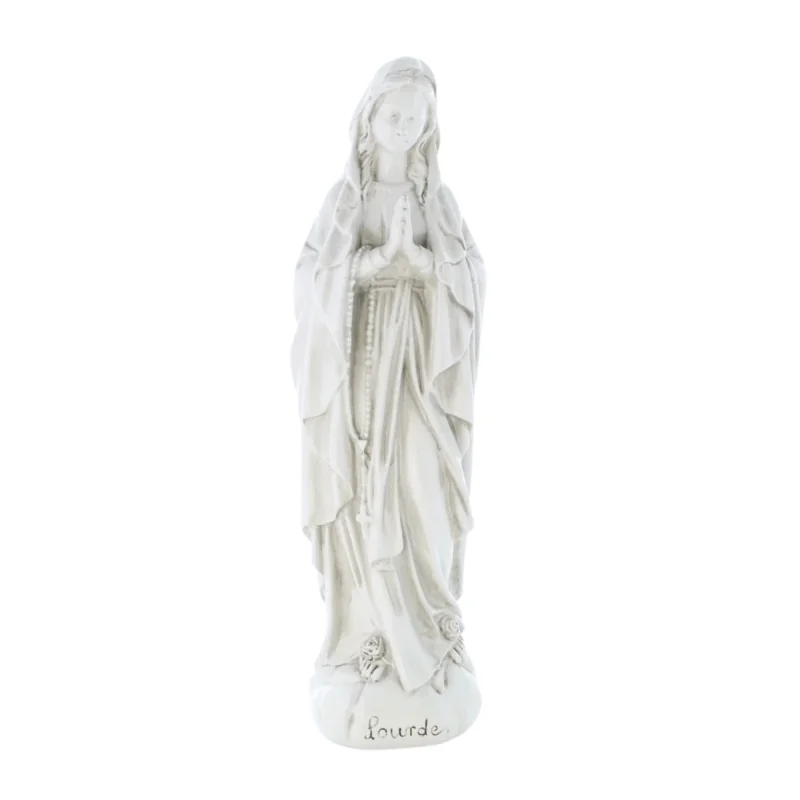 Statue de Notre Dame de Lourdes en résine de 28cm
