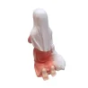 Olive wood rosary with heart and cross bronze effect