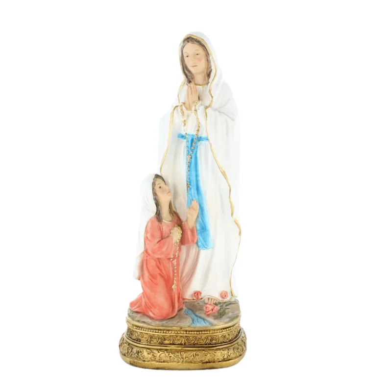 Statua in resina dell'Apparizione di Lourdes 30cm