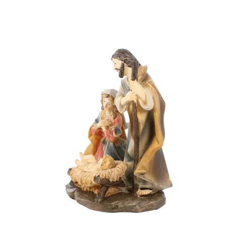 Statue of the Holy Family in resin, classic style