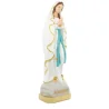 40cm resin statue of Our Lady of Lourdes with golden glitter border