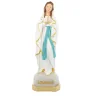 40cm resin statue of Our Lady of Lourdes with golden glitter border