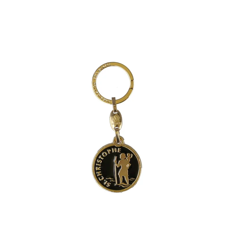 Porte-clés doré de Saint Christophe