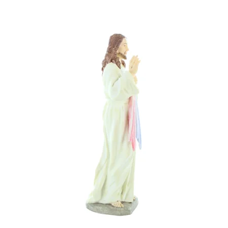 Statue de Jésus Miséricordieux en résine ivolite 21cm
