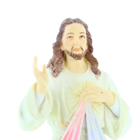 Statue de Jésus Miséricordieux en résine ivolite 21cm