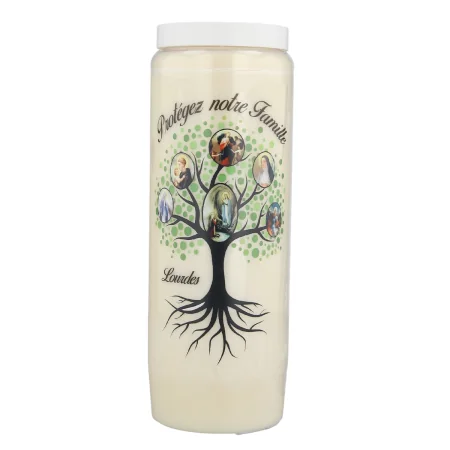 Set of 3 Novena candles Tree of Life protector 17,5cm