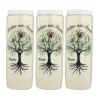 Set of 3 Novena candles Tree of Life protector 17,5cm