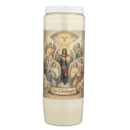 Set of 20 Novena Candles of the 7 Archangels - 17,5cm