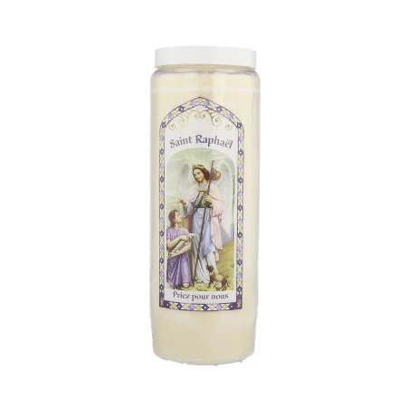 Set of 12 Novena Candles Angel Raphael