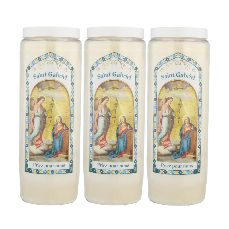 Set di 3 candele della novena Angelo Gabriele