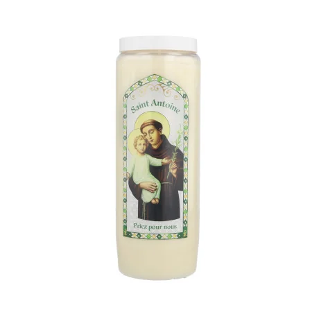 Set of 20 Novena Candles of Saint Anthony 17,5cm