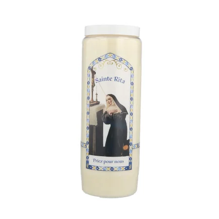 Lot de 3 Bougies de Sainte Rita Neuvaine 17,5 cm