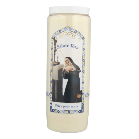 Lot de 20 Bougies de Sainte Rita Neuvaine 17,5 cm