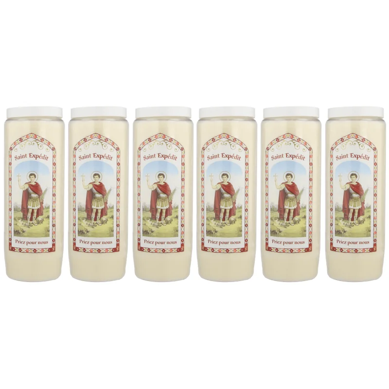 Set di 6 candele Novena Saint Expedit