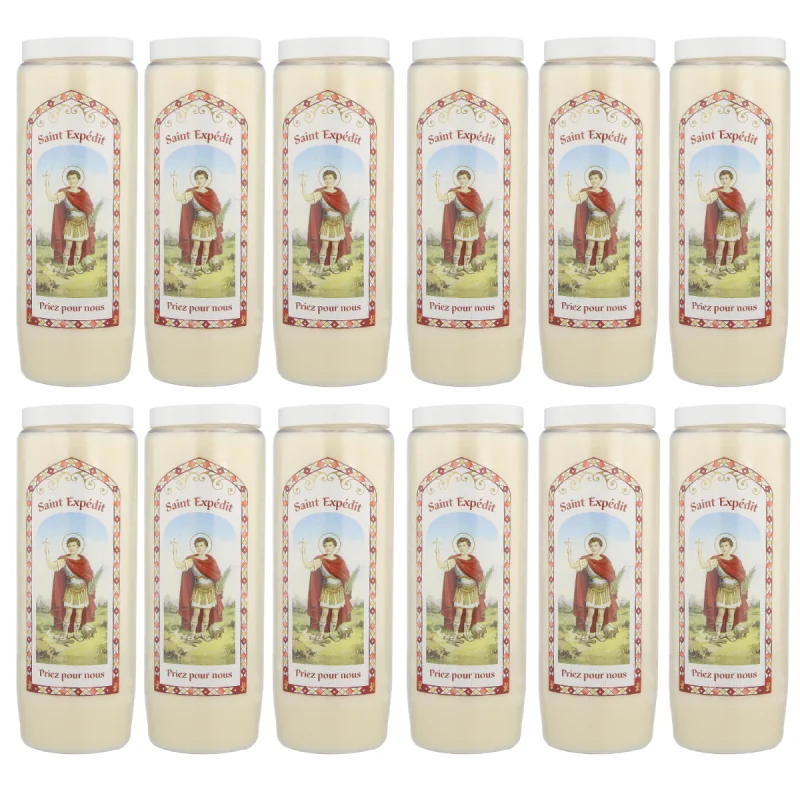 Set di 12 candele Novena Saint Expedit
