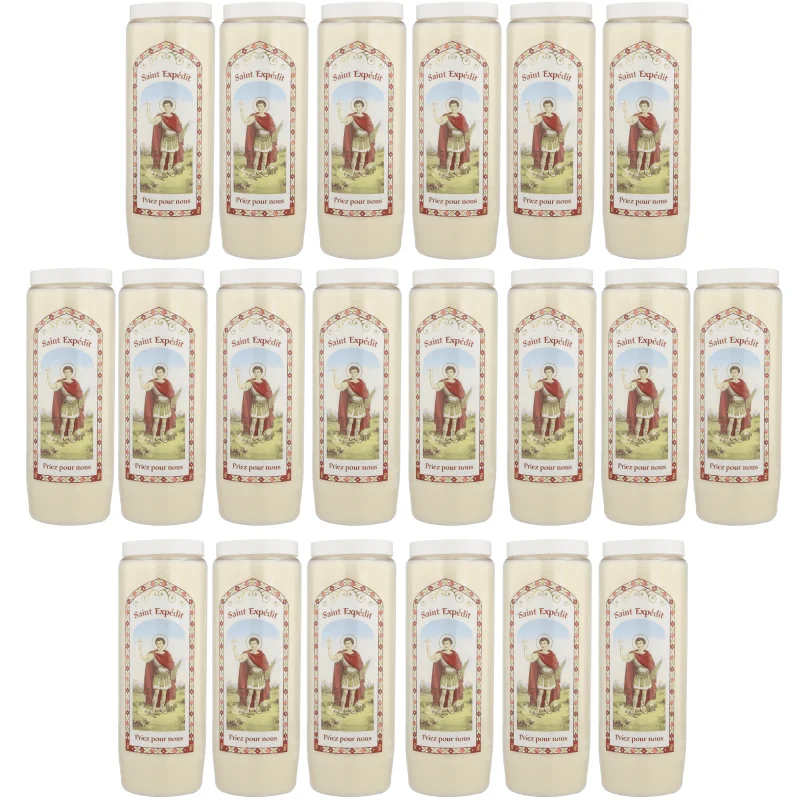 Set of 20 Novena Candles Saint Expedit
