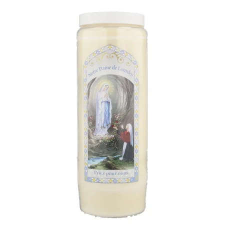 Set di 6 candele Novena Apparizione di Lourdes - 17,5 cm