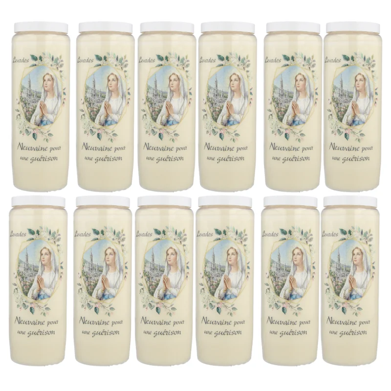 Set of 12 Novena for Healing Candles 17,5cm