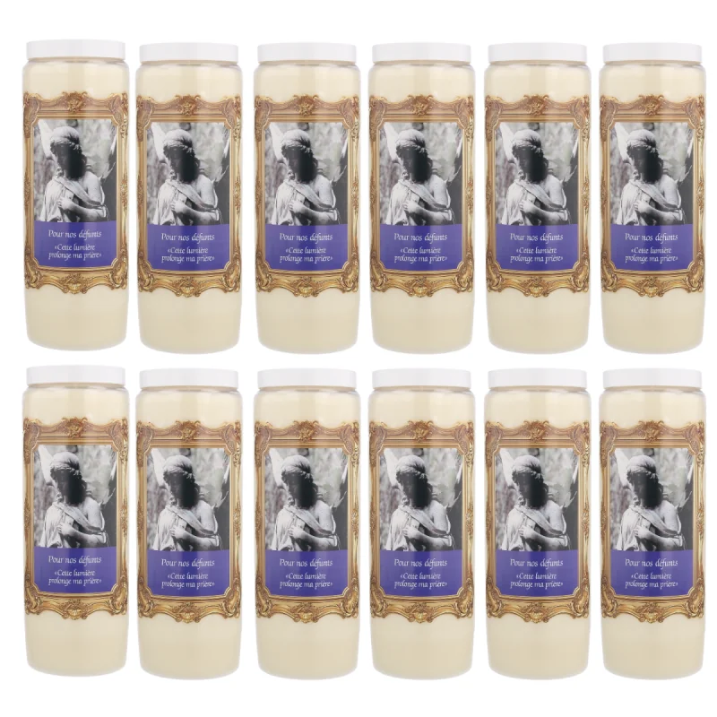 12 Bougies Neuvaine pour les Défunts 17,5cm