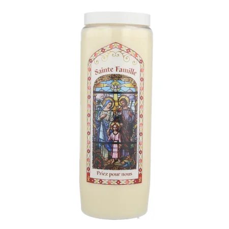 Set di 6 candele da novena Sacra Famiglia - 17,5 cm