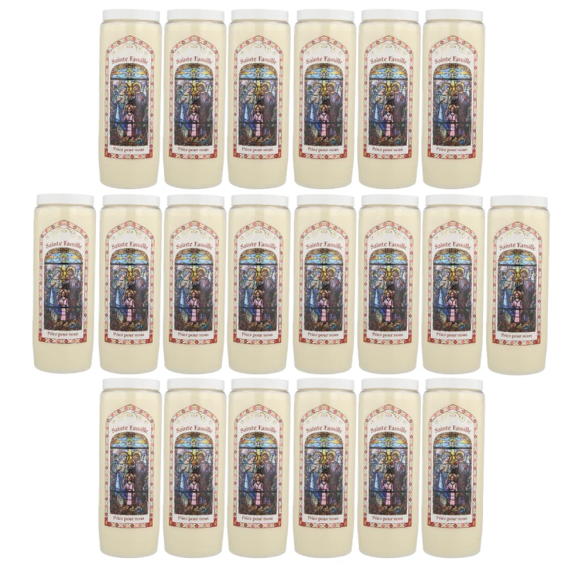 Set di 20 candele della novena Sacra Famiglia - 17,5 cm
