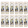 12 Bougies neuvaine de Saint Joseph 17,5cm