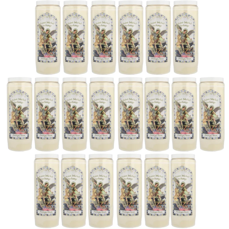 Set di 20 candele della Novena San Michele - 17,5 cm