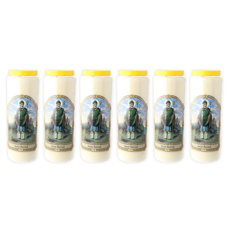 6 Bougies de Neuvaine de Saint Patrick