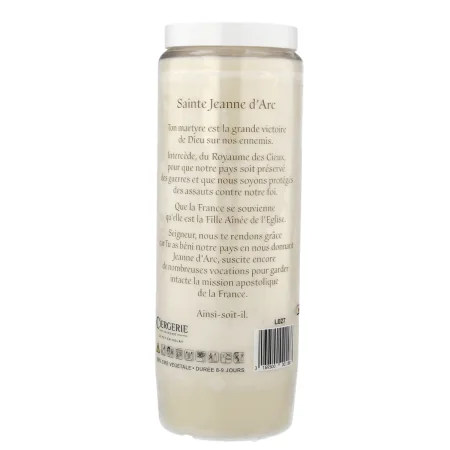 Set di 20 candele per novena di Santa Giovanna d'Arco con preghiere