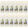 Set di 12 candele della Novena di San Giuseppe - con preghiere