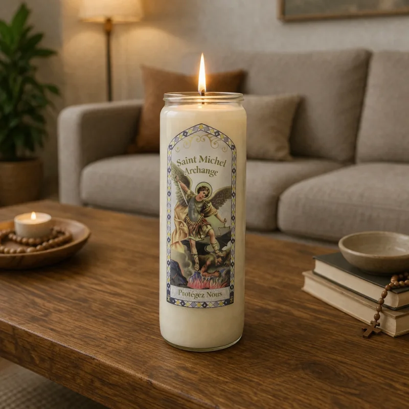 Candela di Novena San Michele 17,5 cm