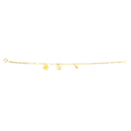 Bracciale con medaglione della Vergine in acciaio dorato
