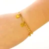 Bracciale con medaglione della Vergine in acciaio dorato
