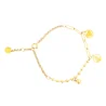 Rosary bracelet with medallion of the Virgin in gold-plated steel