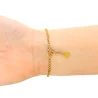 Rosary bracelet with medallion of the Virgin in gold-plated steel
