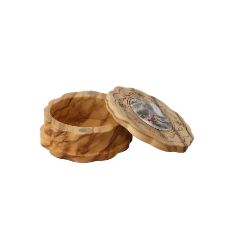 Magnetic Rosary Box of the Apparition in olive wood