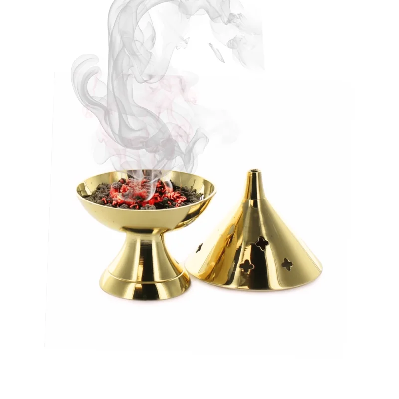 Bruciatore d'incenso in ottone 10cm