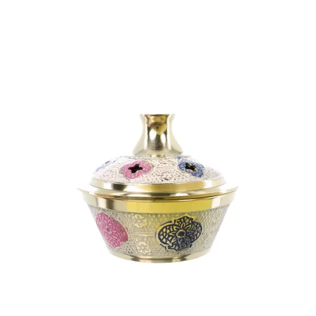 Bruciatore di incenso in ottone con griglia 7,5x8 cm