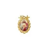 Gold pendant of the Sacred Heart of Jesus with quote
